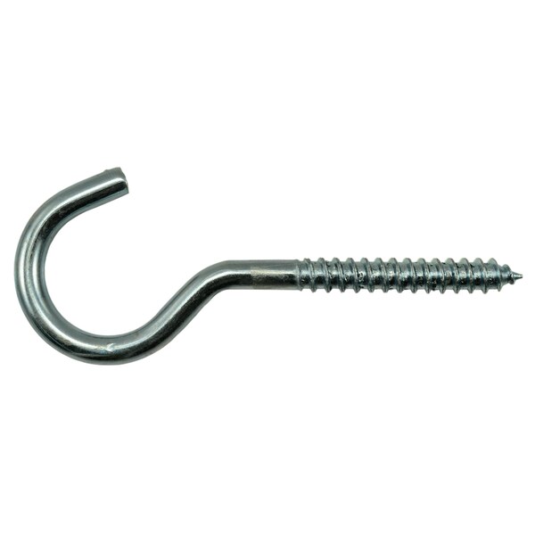 Midwest Fastener 1/4" x 15/16" x 4-1/8" Zinc Plated Steel Screw Hooks 10PK 52395 - main